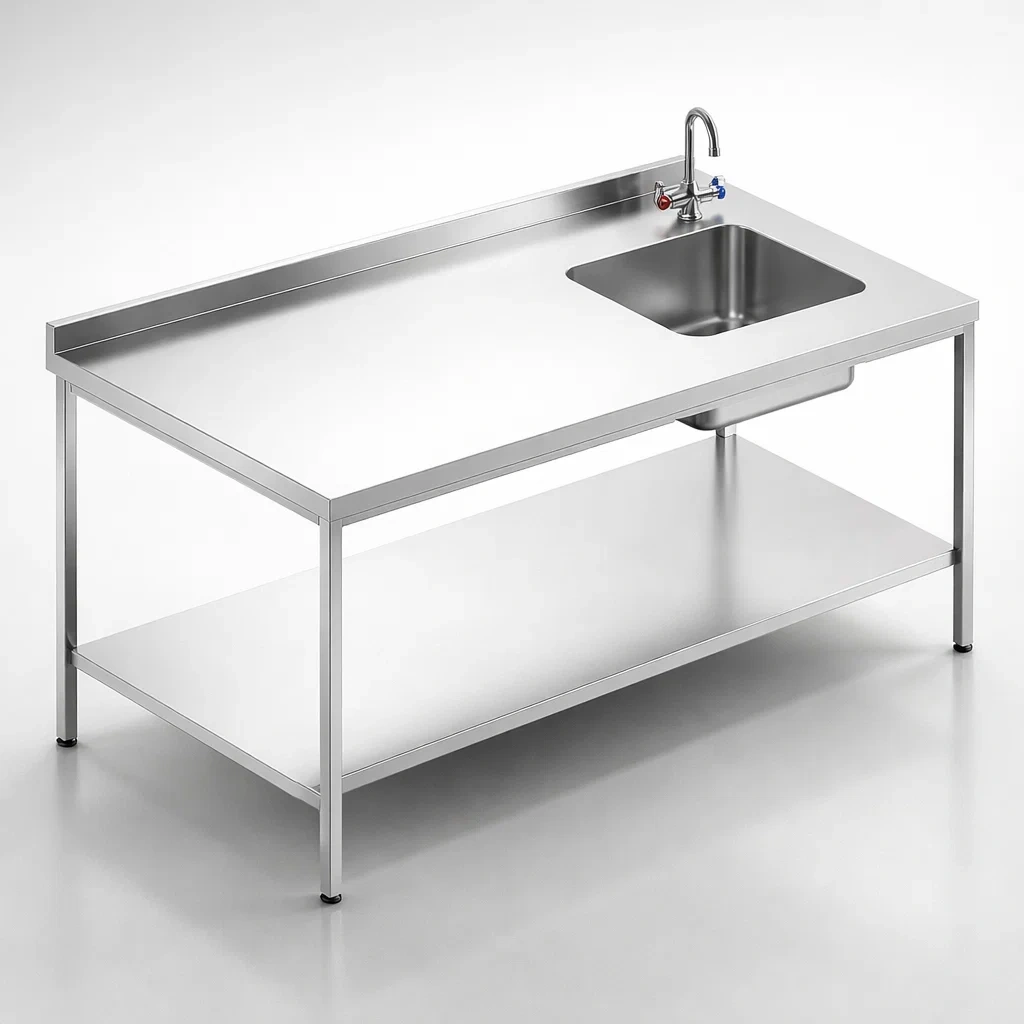 Table du Chef Adossée - Avec Étagère