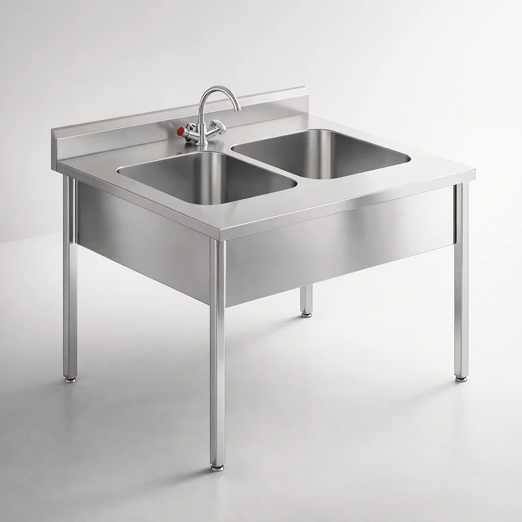 Plonge Adossée - 2 Bacs (40x40x25)