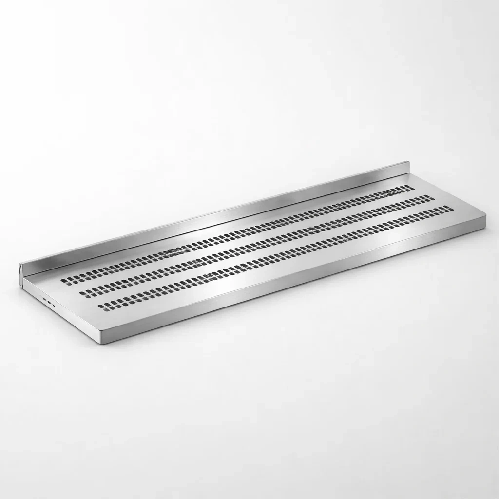 Plateau plat. ventilé étagère. Suspendue simple