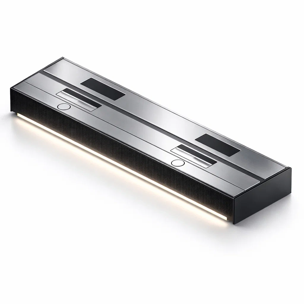 Hotte murale à induction avec luminaire